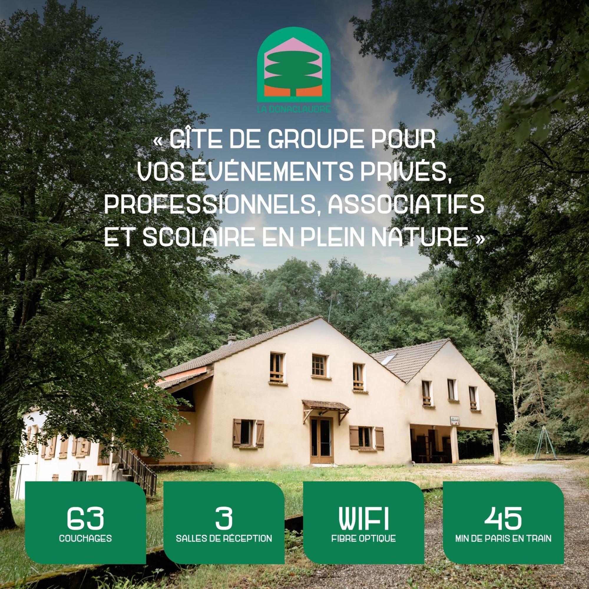 La Donaclaudre - Hebergement De Groupe En Pleine Nature, Ideal Pour Tous Vos Sejours ! 63 Couchages - 2 Grandes Salles - Salle De Jeux - Cuisine Professionnelle - Accessible Facilement - Localisation Attractive -Proche Paris & Disney Saint-Augustin (Seine-et-Marne) Exterior foto